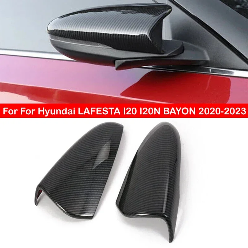 Per Hyundai Lafesta I20 I20N Bayon 2020-2023 Car Retrovisore Side Mirror Cover Wing Cap Sticker Porta Esterna Vista Posteriore Custodia Trim