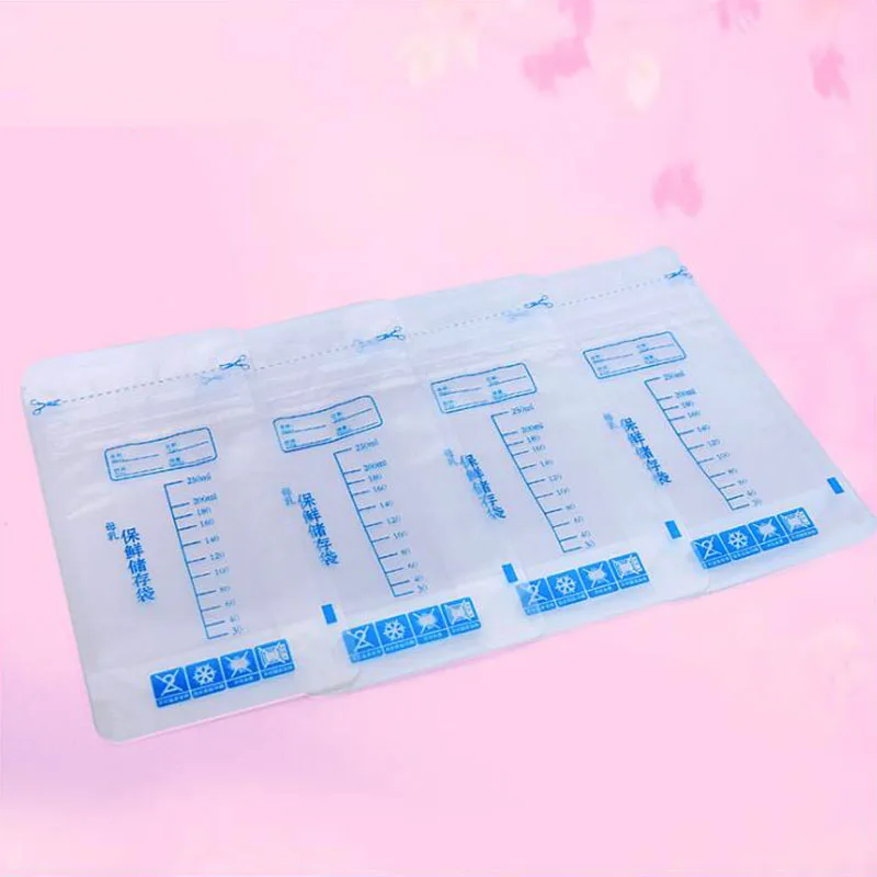 Breast milk storage bag 30 pieces/bag Baby Food Storage 250ml Disposable Practical and convenient breast milk Freezer Bags