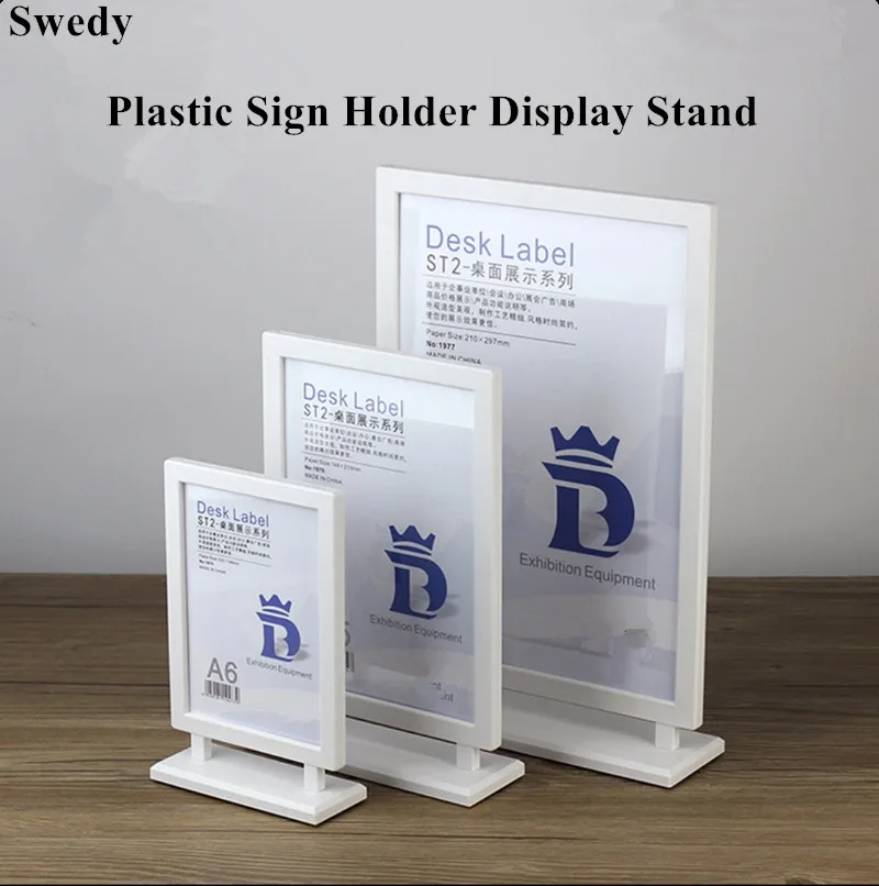 A4 210x297mm Double Side T Shape Table Sign Holder Stand Restaurants Menu Sign Holder Board Price Listing Poster Frame a4 restaurants weddings table number chalkboard beard sign removable chalk board stand menu price listing display board