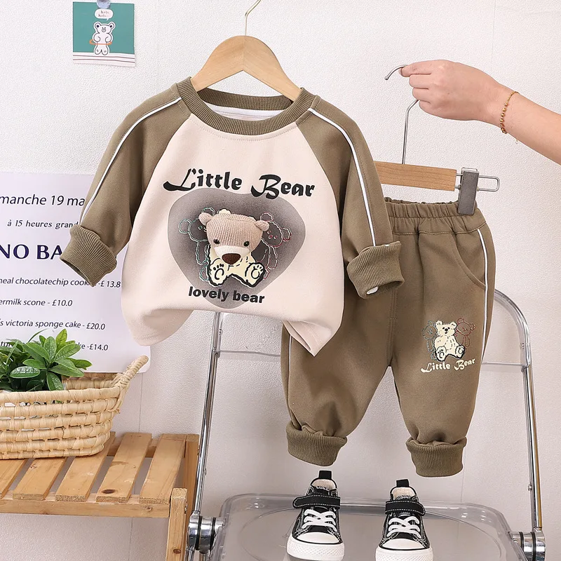 

Детский спортивный костюм из двух предметов, хлопковая кофта и штаны, на Возраст 4-5 лет, комплект одежды для мальчиков на весну и осень, 2024