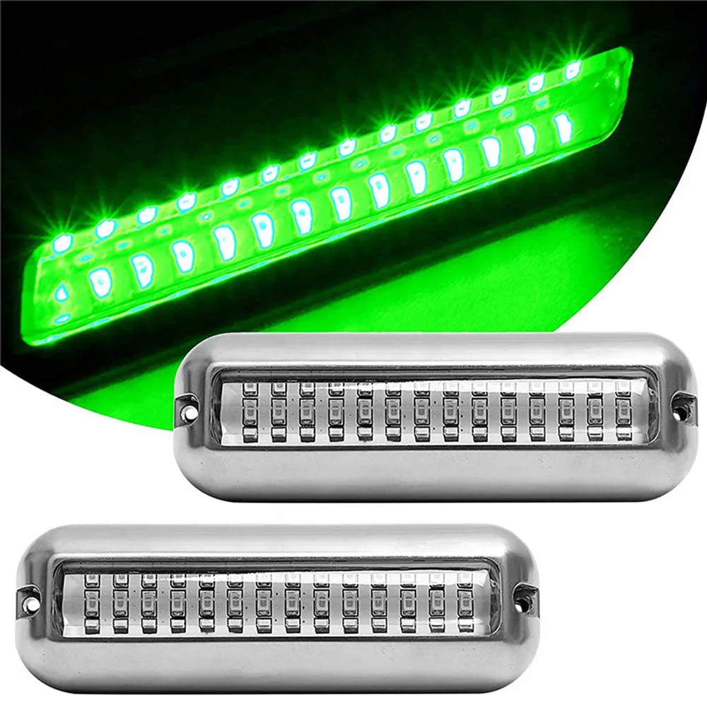 42 LED Stainless Steel Marine Navigation Light 80W Underwater Pontoon For Boat IP68 Waterproof Yachting Ship Fishing Night Lamp marine boat lights