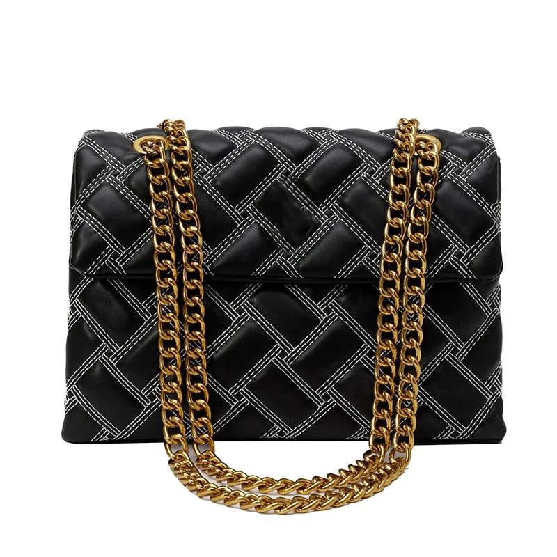 حقيبة كتف نسائية عصرية فاخرة، تتميز بخفة وزنها وسع...