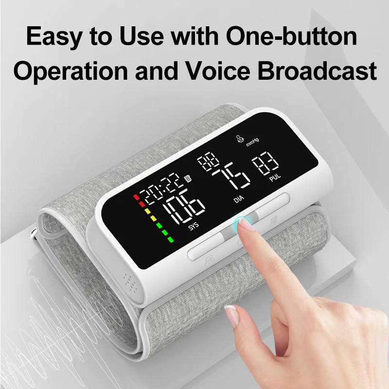 All In One Rechargeable Medical Blood Pressure Meter Monitor Arm Tensiometro Sphygmomanometer Tensiometro