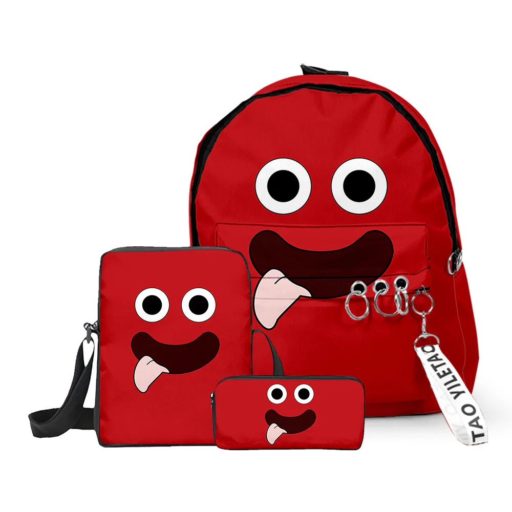 XGeek 3Pcs Garden of Banban Backpack, Cute Bookbag with Handbag Pencil Case  for Boys Girls 