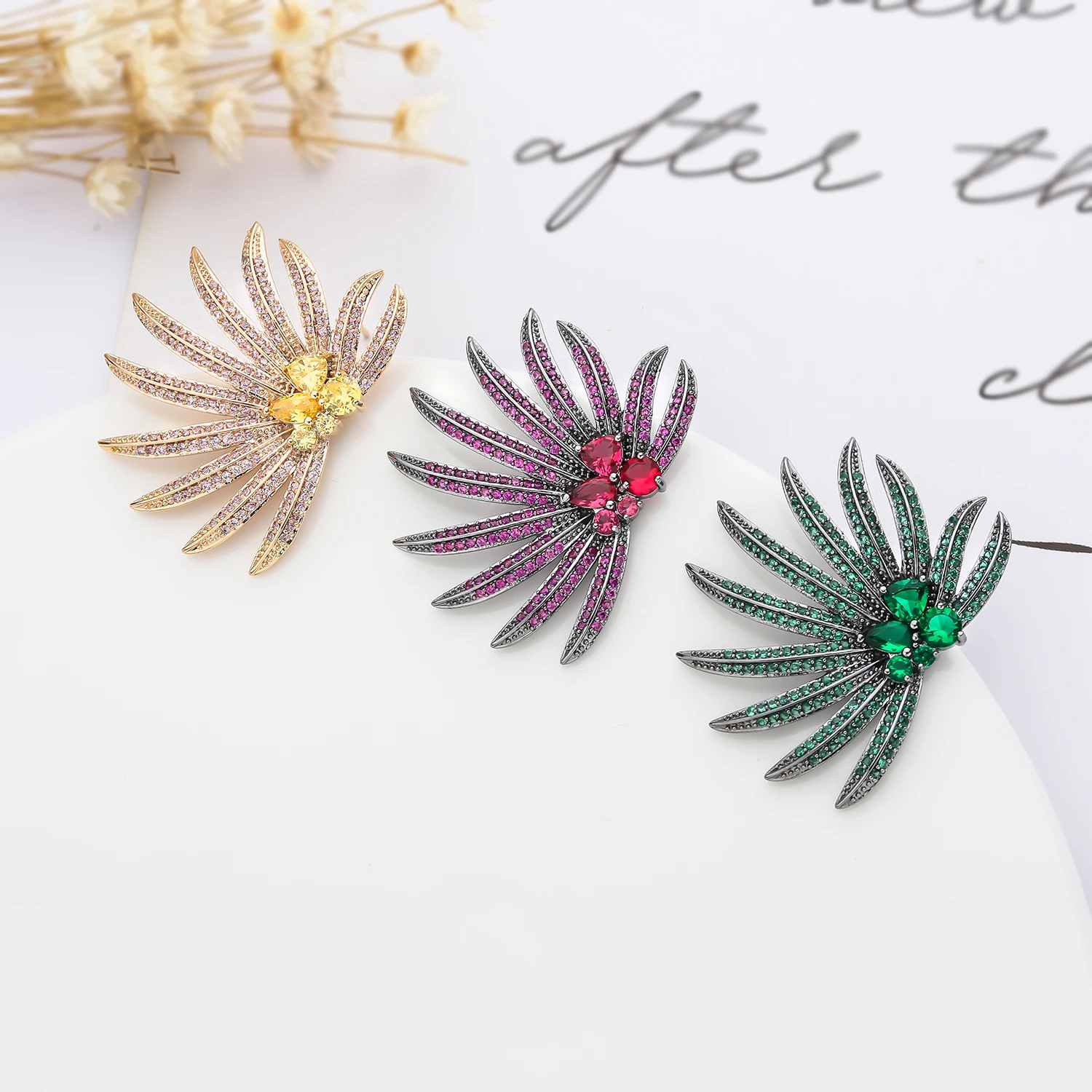 Cubic Zircon CZ Wedding Stud Earring,Crystals Star Earring for Bride Women Girl Prom Jewelry with 925 Silver Pin CE10989