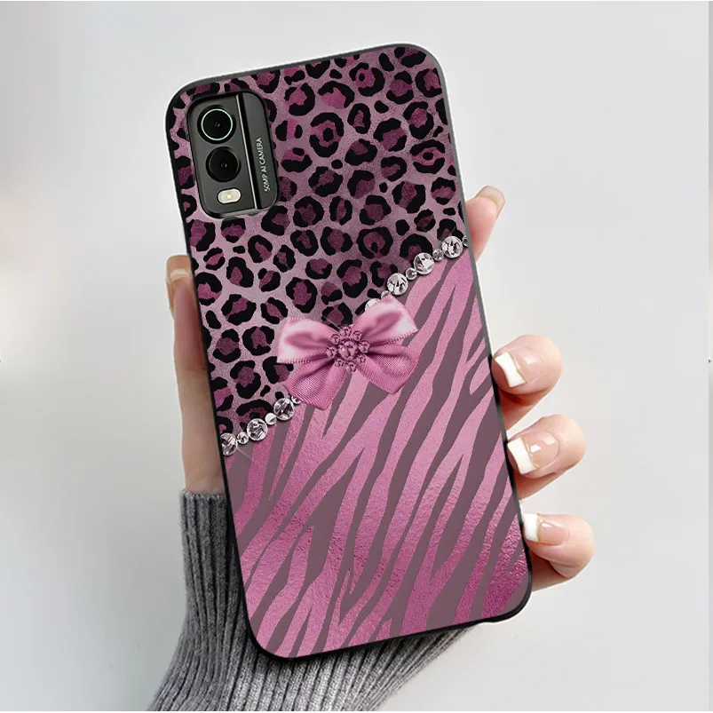 Black Soft Silicone TPU Luxury Fashion Flower Butterfly Phone Case