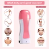 LULAA Roll on Wax Kit for Hair Removal Soft Portable Single Depilatory Roll on Wax Warmer Wax Roller Kit for Women Men Waxing 3