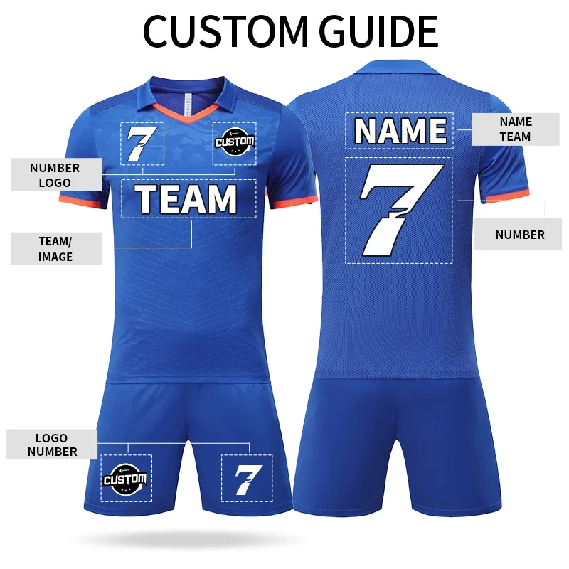 Adults Cheap Football Team T-Shirt Print Short Sleeve Sports Kits Mens Football Shirts Breathable Soccer Team Jersey 5030