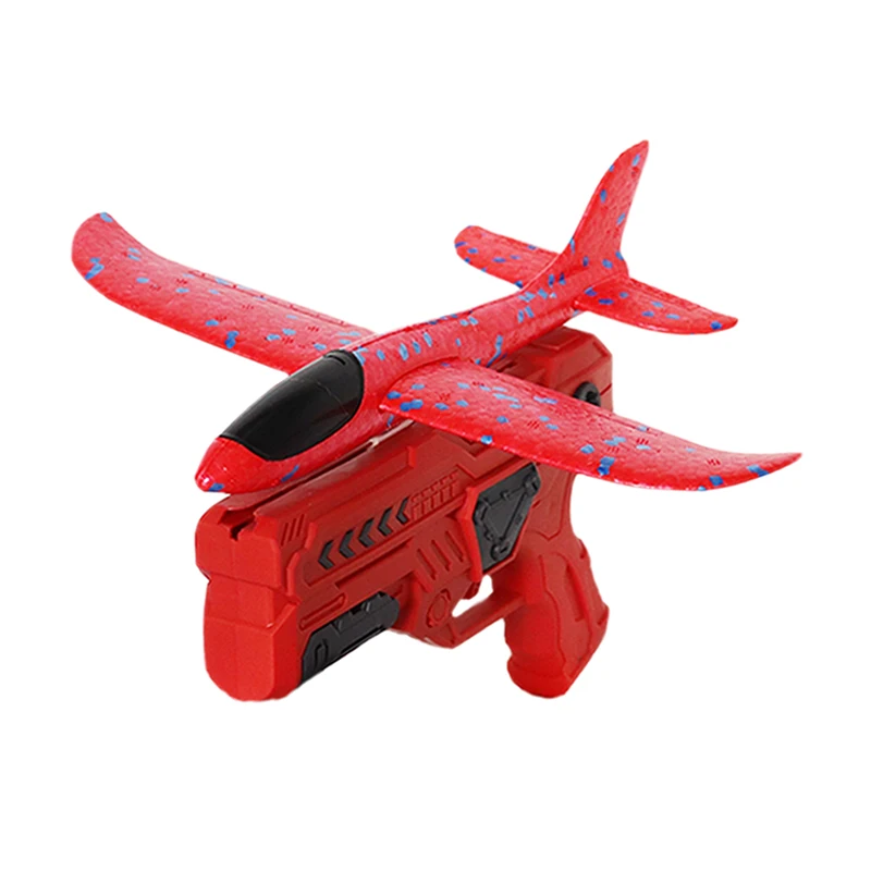 Children's Foam Ejection Aircraft Toys Parent-Child Interaction Foam Aircraft Park Fire Outdoor Sports Hand Toss Flying Toy Boys 5