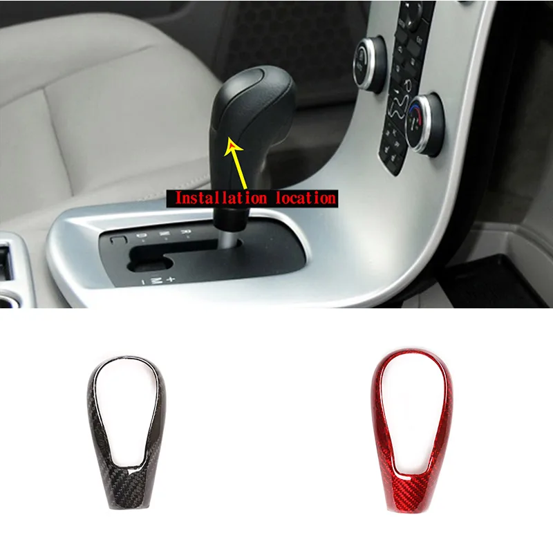 

For Volvo XC60 S60 V60 V40 S80 2013-2019 Car Gear lever Decoration Cover Sticker 100% Carbon Fiber Car Interior Accessories