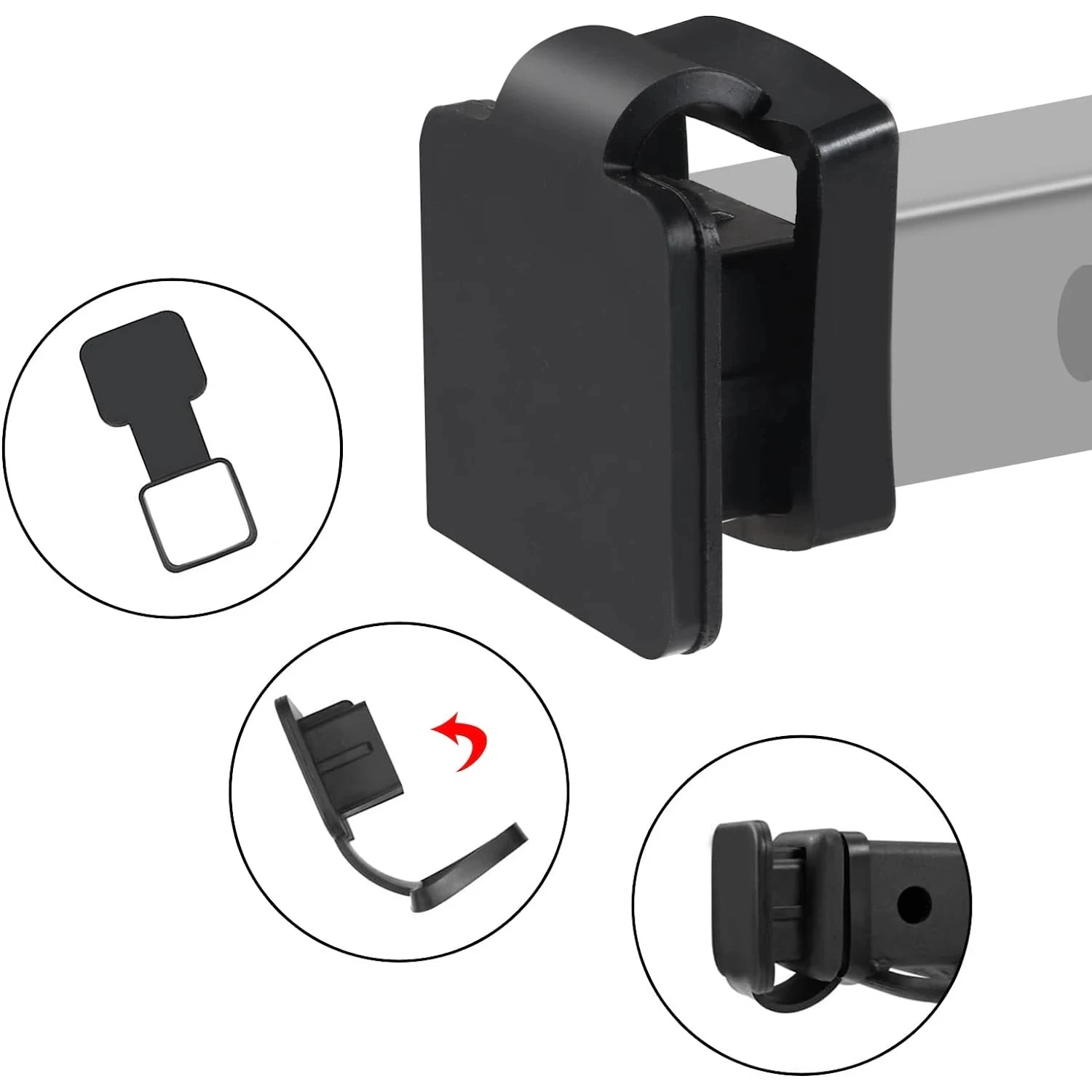 Trailer Hitch Tube Cover 1.25'' Rubber Plug Cap Insert 1 1/4 inch Heavy Duty Towing Hitch Covers for 1.25'' Receivers Class