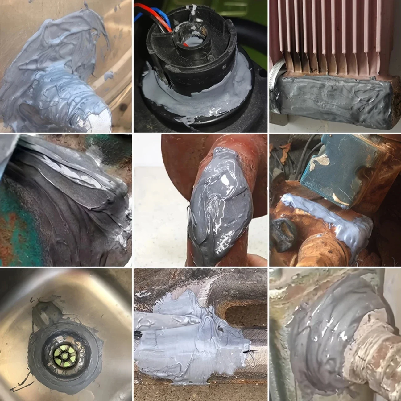 High-Strength Metal Repair Epoxy Adhesive - Heat & Cold Resistant Welding Glue & Leak Repair Paste