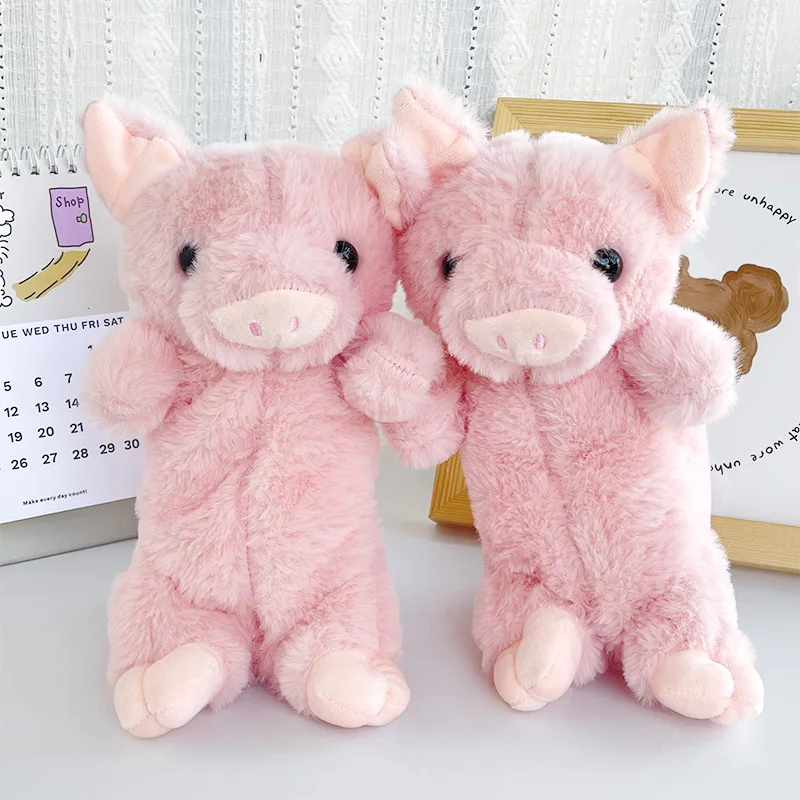 Pencil case Pen Pencil Case Stationery Organizer student girl cartoon animal piggy pencil bag high capacity plush stationery bag desktop storage school supplies