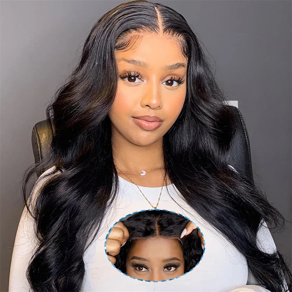 

FABHAIR Wear and go Glueless Wig Glueless Wigs Human Hair Pre Plucked Pre Cut Lace for Beginners No Glue 4x4 Body Wave Lace Wig
