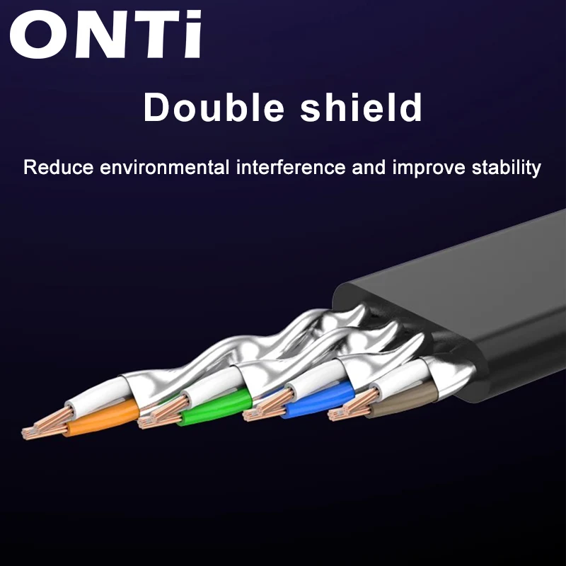 OMAY CAT7 이더넷 케이블 플랫 Lan 0.2m 0.3m RJ45 네트워크 케이블 쉴드 Lan 케이블 모뎀 라우터 용 패치 패널 rj45 용 UTP 플랫