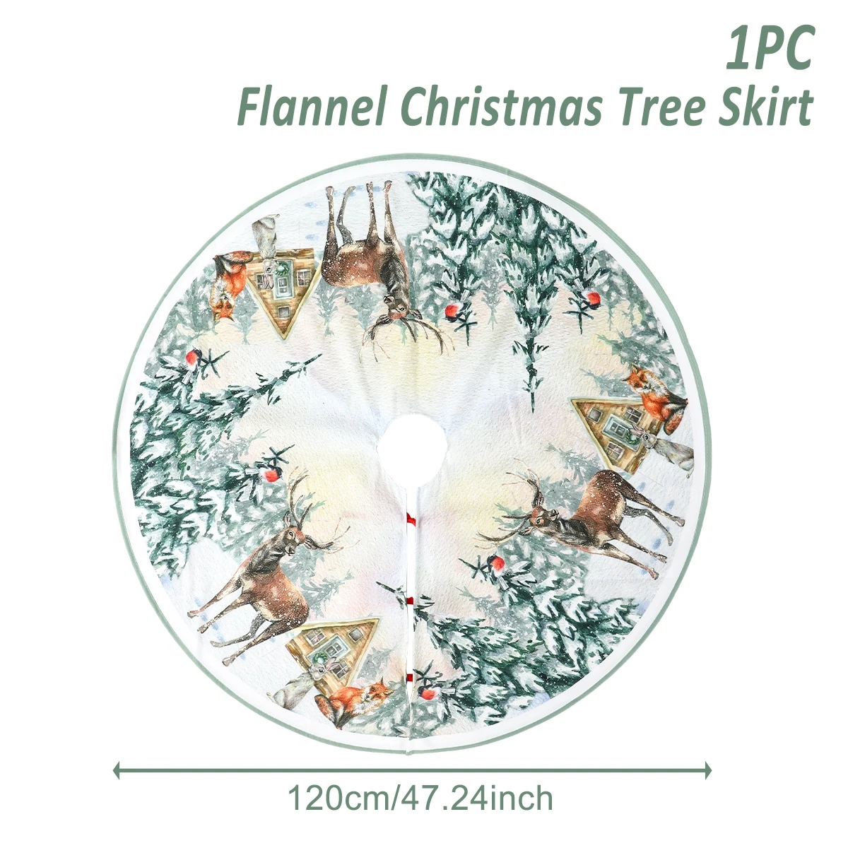 thumbnail image 1 of 90/120cm Christmas Tree Skirts Plush Mat Christmas Decor for Home 2024 Tree Surround Base Mat Xmas Ornament New Year Gift 2025, 1 of 5