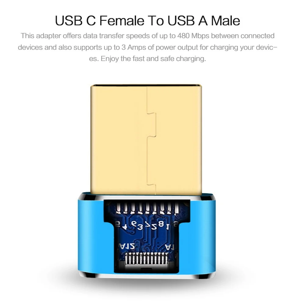 USB C - USB 3 0 어댑터 금속 커넥터 고속 데이터 전송 USB A 장치용 고속 충전
