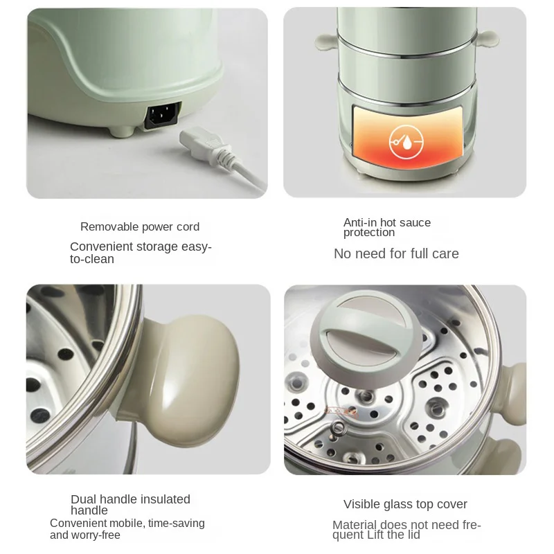 Household Smart Electric Steamer Multilayer Steamer Steam Fish Seafood Breakfast Machine Pot Kitchen Cooking Appliances