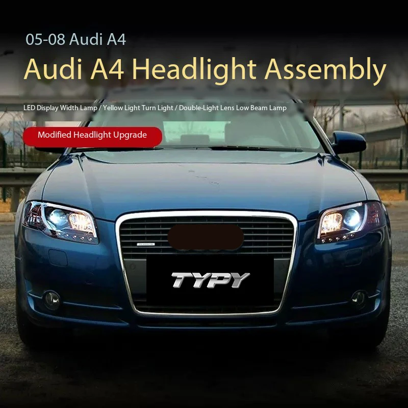 Juego De Faros Con Marcha Diurna LTI Light Tube Para AUDI A4