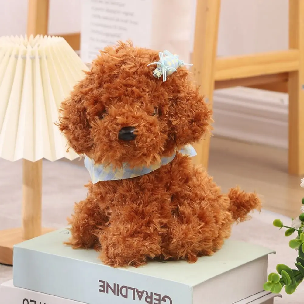 Curly Hair Dog Plush Toy Baby Appease Puppy Doll Stuffed Dog Doll Stuffed Animals 25CM Simulation Dog Plush Home Decor