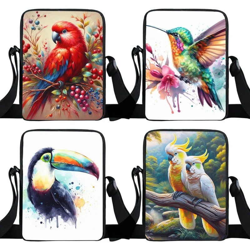 Parrot Pattern Print Crossbody Bags