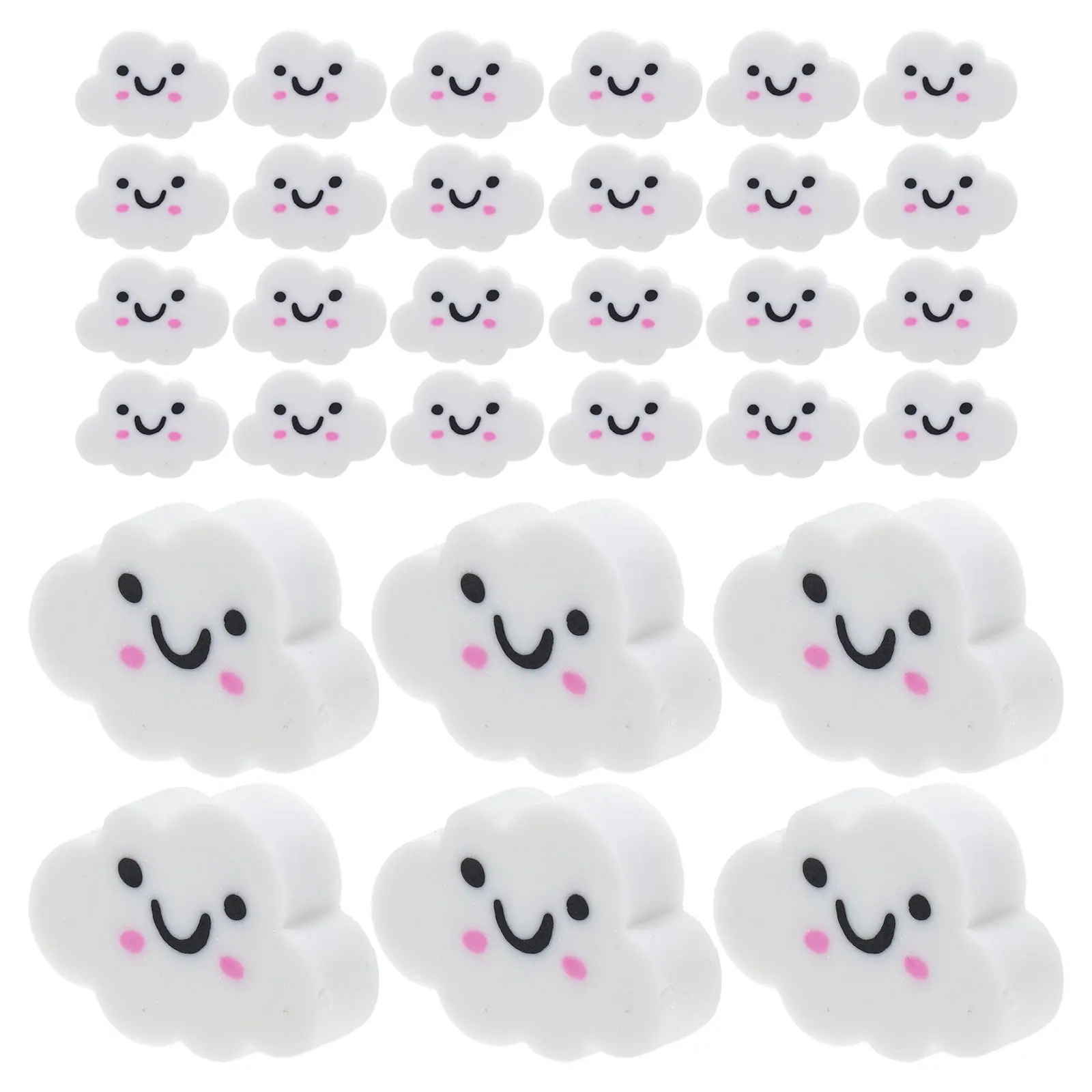 50Pcs 클라우드 지우개 대량 재미있는 미니 지우개 성인을위한 부드러운 종이 안전 지우기 학교 사무실 공예 프로젝트 할로윈 파티