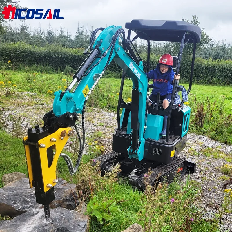 1,5-Tonnen-Minibagger für die Landwirtschaft mit kostenlosem Versand, kompatibel mit Eaton-Motor, Hydraulikzylinder und Motorpumpe