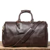 ROOG Vintage Leather Travel Tote Bag With A Roomy Interior That Easily Fits Your Essentials, Combining Style And Practicality 5