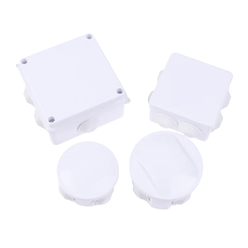 White Connection Cable Branch DIY Waterproof IP65 Power Case Junction Box Indoor Wire Shell Electric Control Boxes