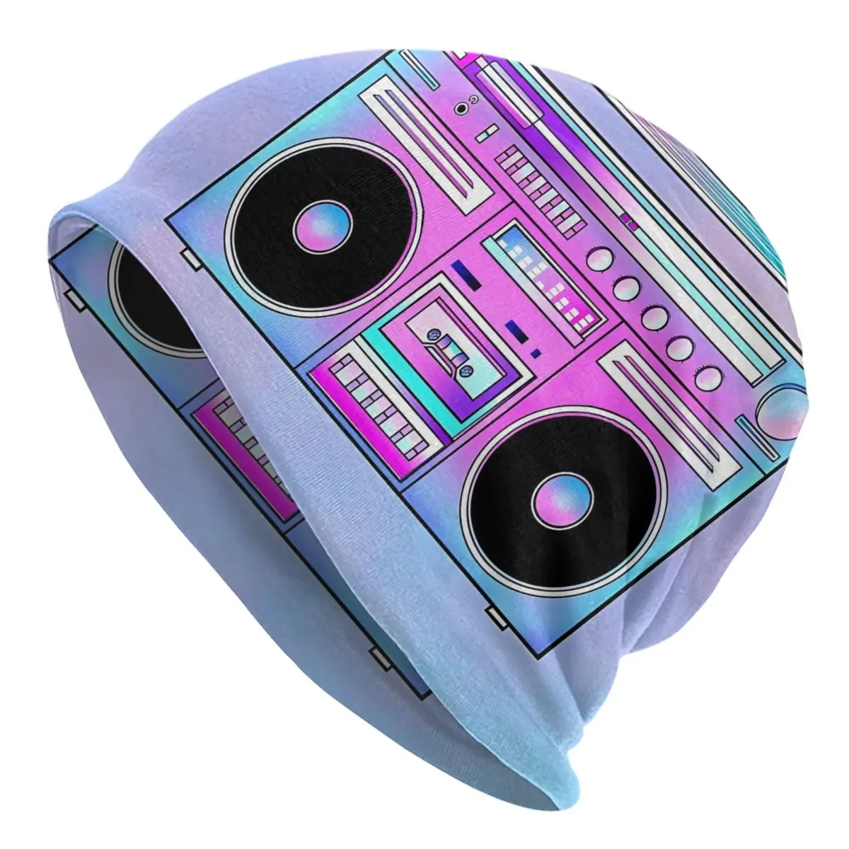 Cappelli Con Cofano Boombox Boom Box Musica Uomo Donna Totalmente Dolce Retro Cotton Candy Boombox Cap Design Skullies Berretti Caps