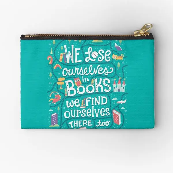 

Lose Ourselves In Books Zipper Pouches Men Socks Key Packaging Pocket Women Cosmetic Wallet Storage Coin Pure Panties Small