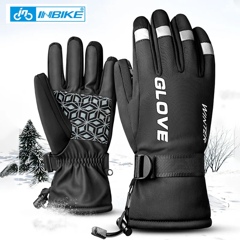 INBIKE Bicycle Gloves Winter Thermal Gloves Full Finger for Cycling