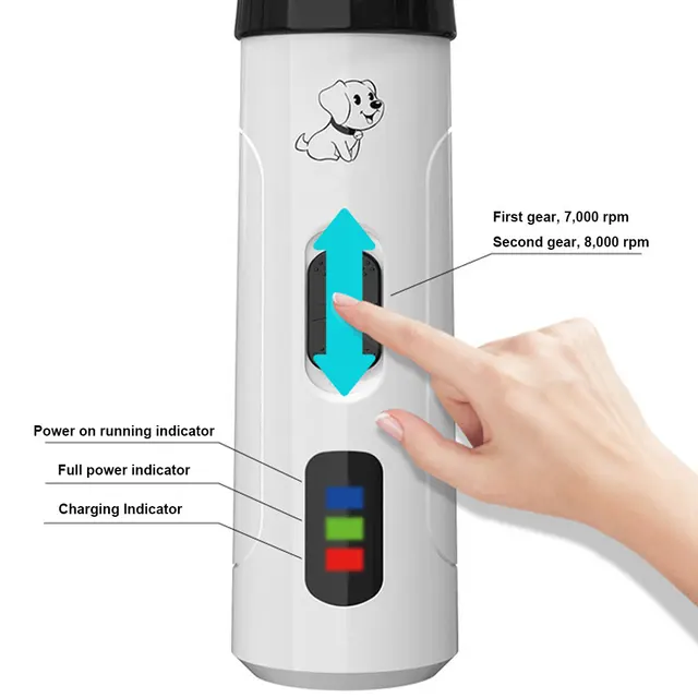 Electric Pet Nail Trimmer Rechargeable Pet Nail Grinder Quiet Cat Nail Grinder Suitable for Small Middle Large Dogs and Cats 4