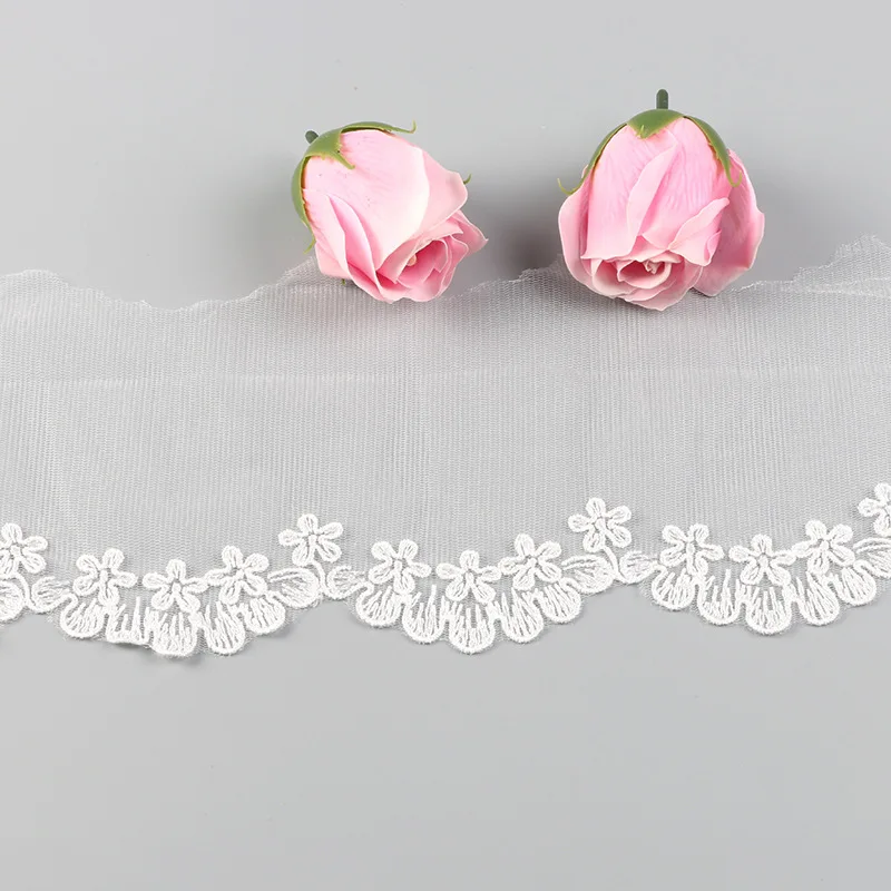 

3 Yards Gauze polyester embroidery lace dress accessories handmade DIY10CM wedding veil accessories