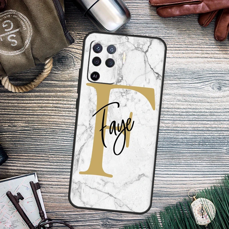 Personalized Custom Marble Initial Name Phone Case