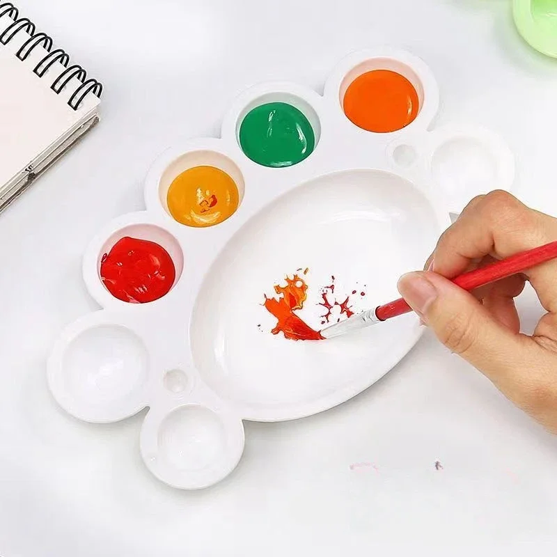 Children's Gift Pigment Tray Alternatives Paint Supply Round Palette Art Paint Tray Plastic Palette Watercolor