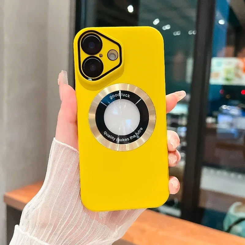 Luxury Magnetic Hard PC Phone Case with Wireless Charging and Lens Protection