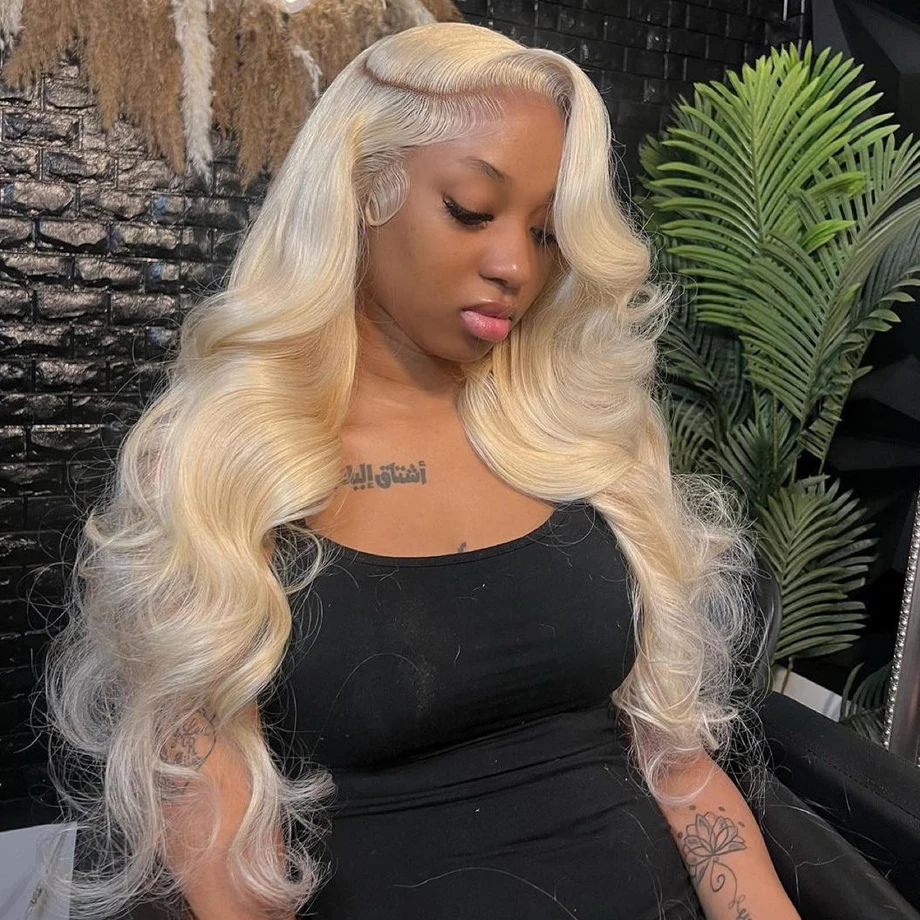 

613 13x6 Hd Lace Frontal Wig 30 Inch Blonde Lace Front Wig Human Hair Transparent Brazilian 13x4 Body Wave Wigs For Women