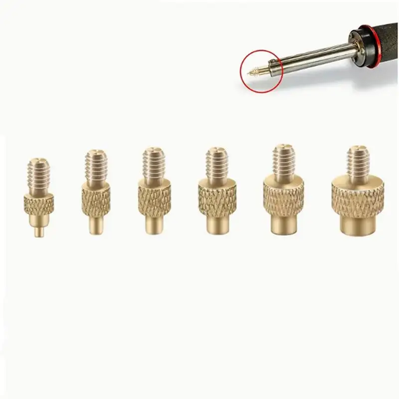 7/9/10Pcs Brass Heat Insert Nut Iron Tip M2 M3 M4 M5 M6 M8 Brass Thread Embedded Kit Tool For Plastic 3D Printer Soldering Iron