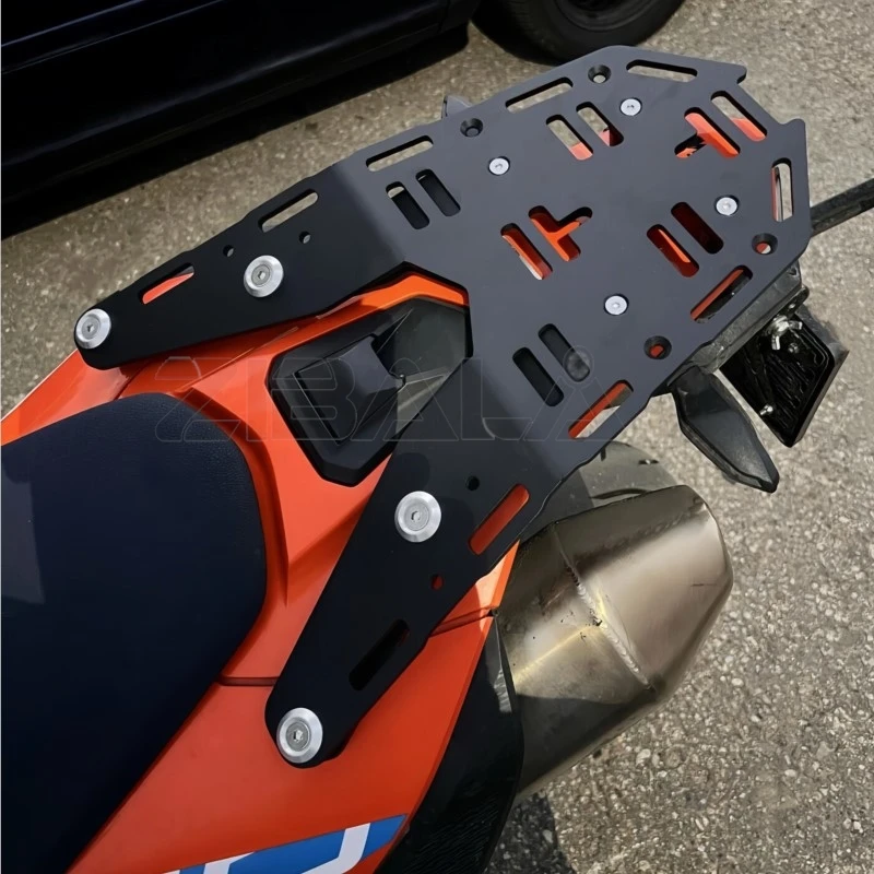 Enhanced Rear Luggage Rack for Motorcycles - Durable and Versatile Motorcycle Accessory