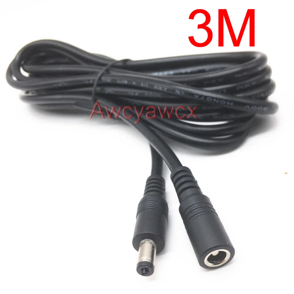 2 Pièces 1m 18AWG 5.5x2.5 Mm 24V 12V Rallonges D'alimentation DC, Câble