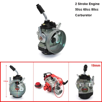Carburatore Carb Per Motore 2 Tempi 50cc 60cc 80cc Gas Motorizzato Bici Della Bicicletta 47 49cc Pocket Bike Mini Moto Dirt ATV Quad