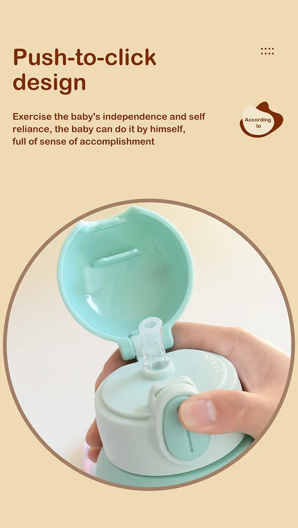 Description Picture 6 of item600ML Kawaii Summer Children's Water Cup High-value Fall-proof Straw Cup Boys and Cirls Go to School Baby Kettle