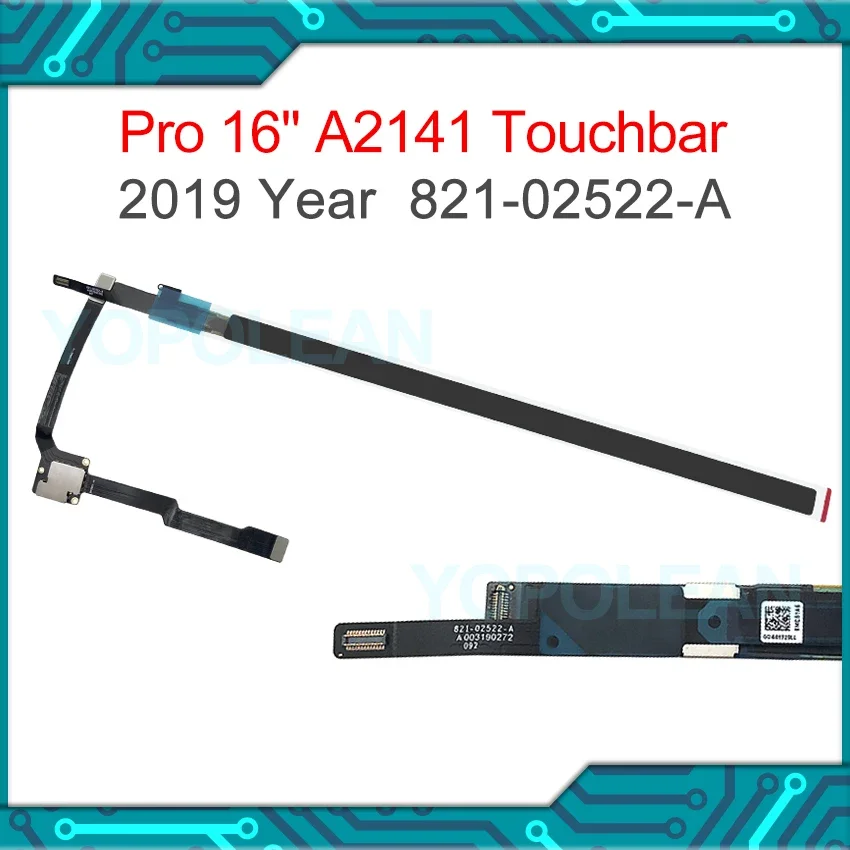 Original A2141 Touchbar With Flex Cable For MacBook Pro Retina 16 A2141 Touch Bar With Cable Year EMC 3347 821-02522-A