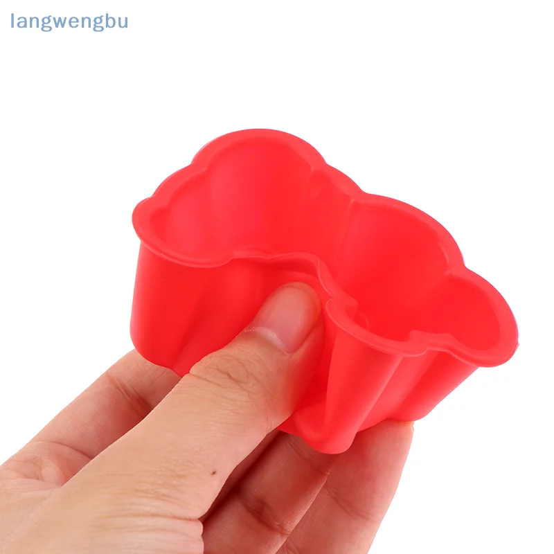 5PCS 7cm creative silicone bear muffin cup cake cup DIY baking mold color random