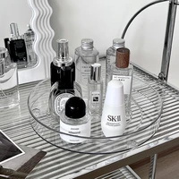 360° Rotatable Desktop Cosmetic Rack Bathroom Shelf Large-capacity Perfume Aromatherapy Skin Care Product Storage Rack Organizer 2