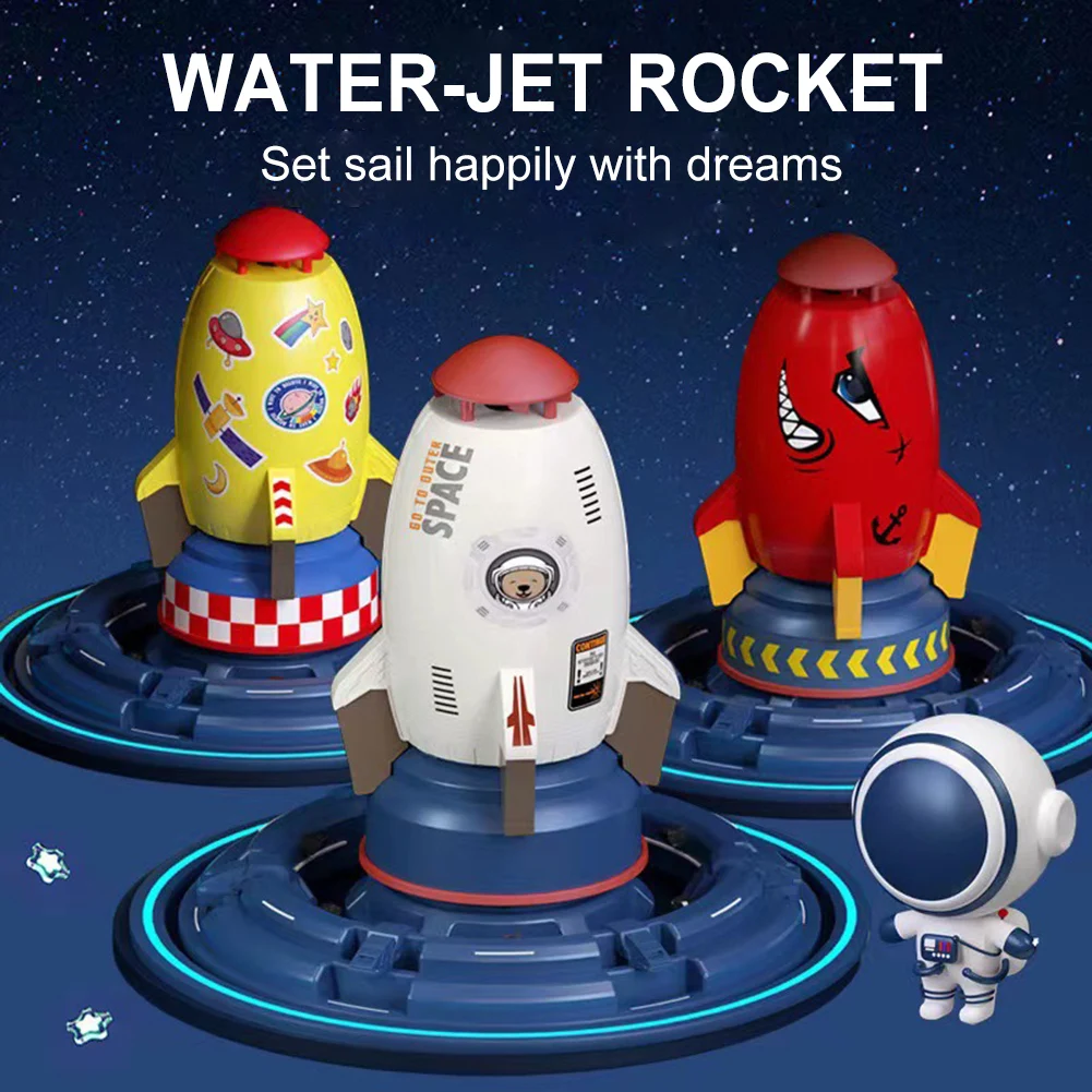 Water Play Toys Rocket Launcher Toys Outdoor Rocket Water Pressure Lift Sprinkler Toy Fun Interaction In Garden Lawn Water Spray Toys for Kids
