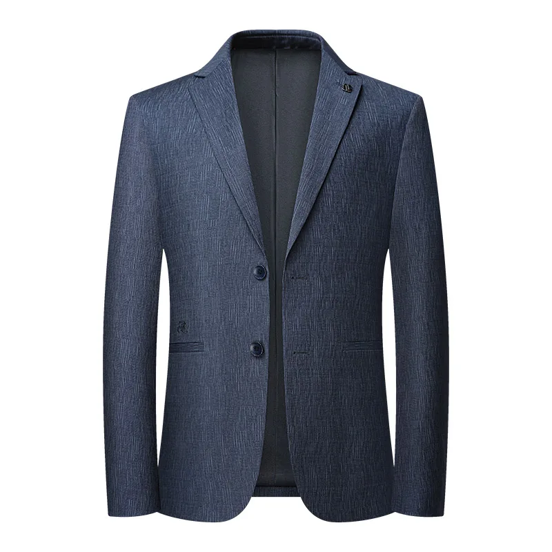 Men's Slim Fit Blazer 76% Polyester 19% Viscose 5% Spandex M-4XL Comfortable Stretchy