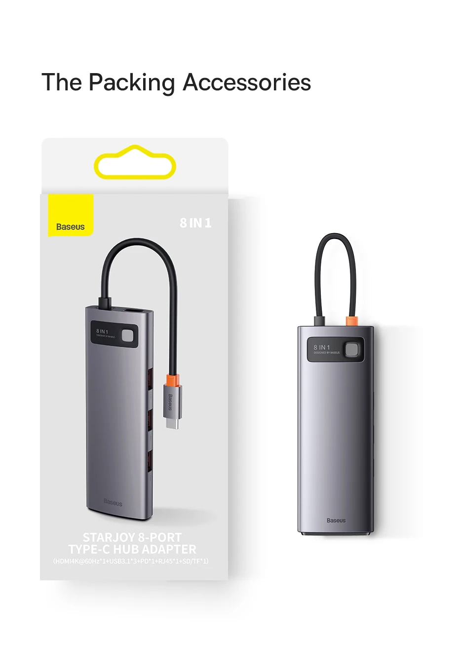 baseus usb hub divisor usb tipo para hdmi compatível pd adaptador para macbook ar pro doca estação
