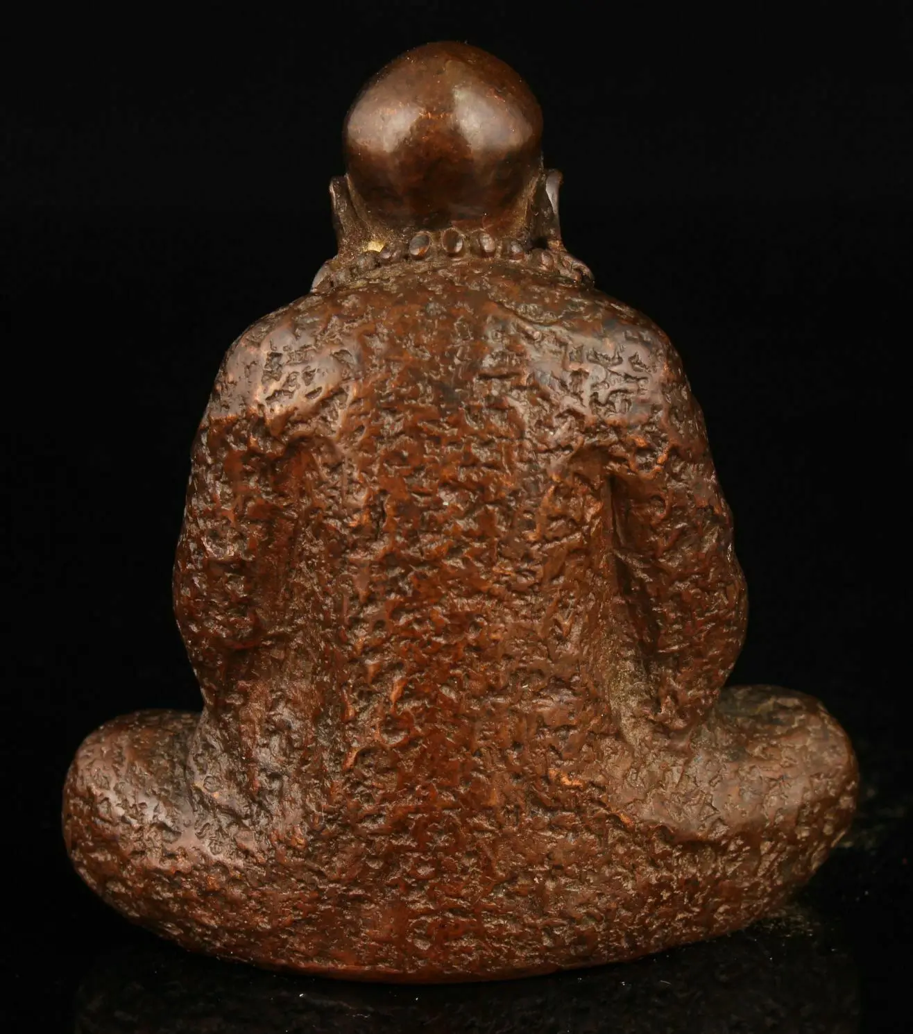 Collectibles Chinese Hand-Carved Retro Pure Red Copper Bodhidharma Statue Collection Ornaments Statues for Decoration 5
